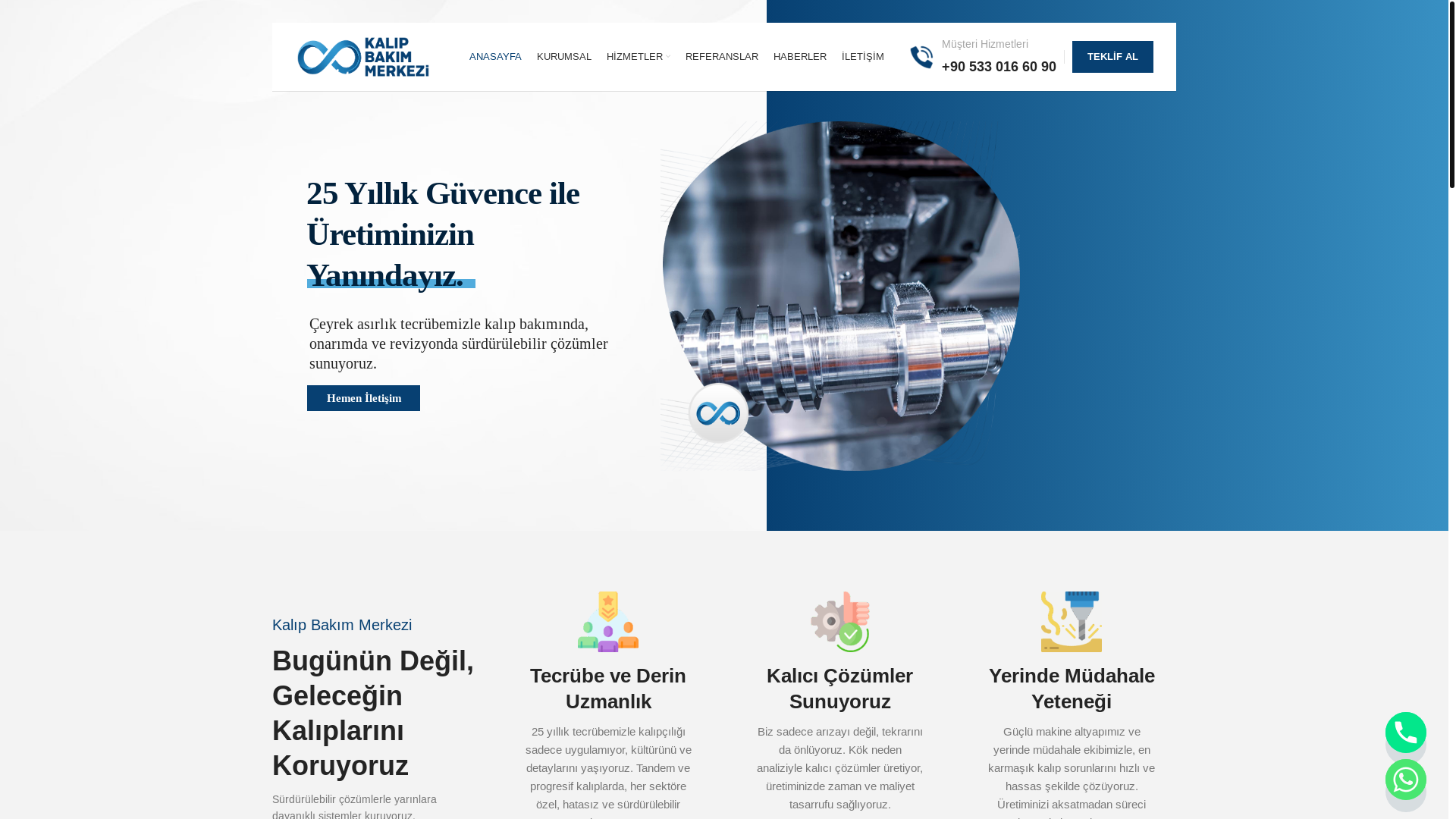 website screenshot of https://kalipbakimmerkezi.com.tr/