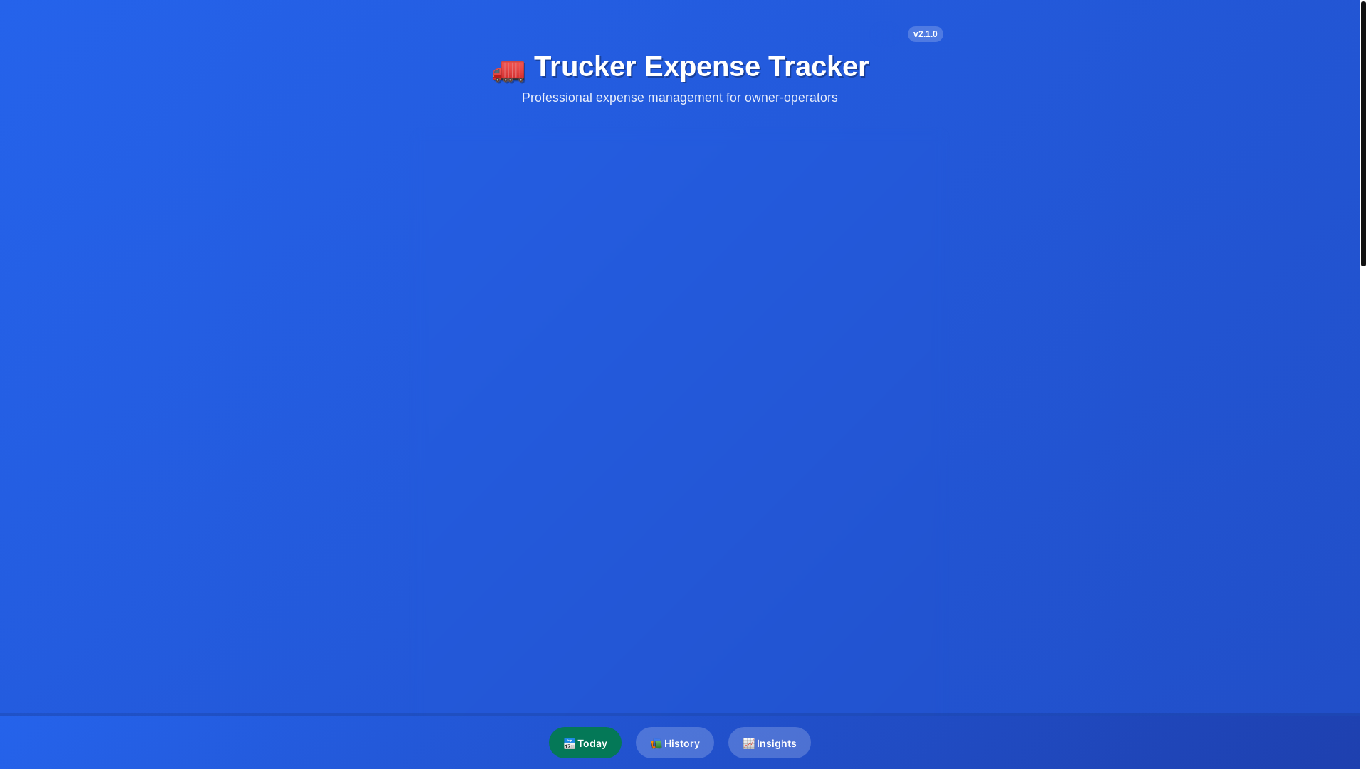 website screenshot of https://truckerexpensetracker.com/